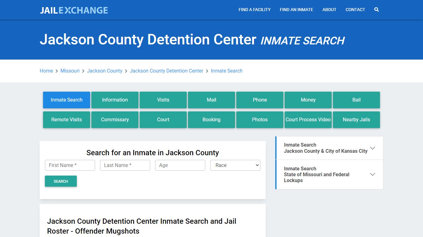 Jackson County Detention Center Inmate Search - Jail Exchange