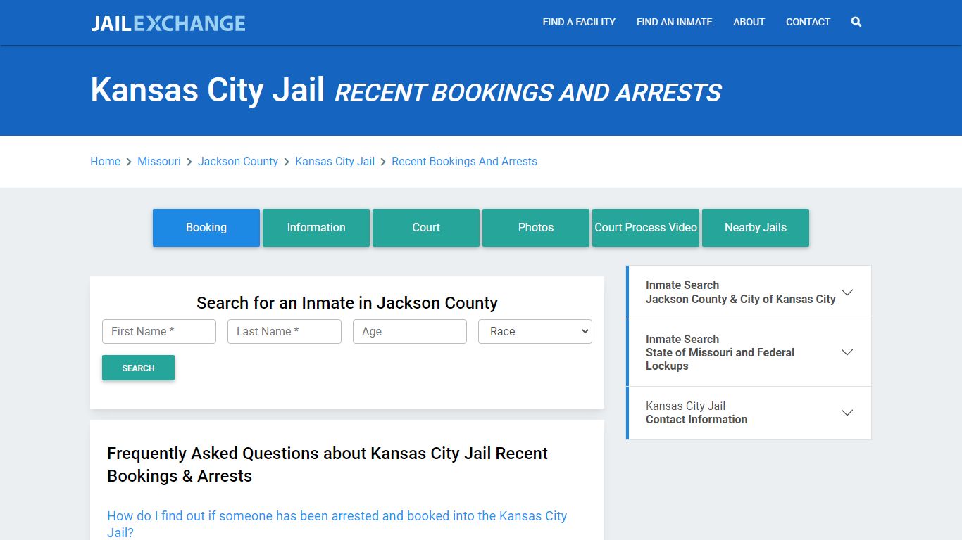 Kansas City Jail MO Recent Arrests and Bookings - Jail Exchange